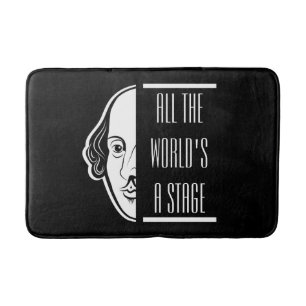 Tapete De Banheiro O mundo inteiro, um Palco Shakespeare, cita Thespi