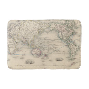 Tapete De Banheiro O mundo na projeção de Mercator