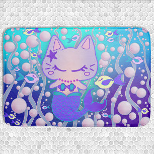 Tapete De Banheiro O Pequeno Gato De Purmaid Kawaii Sereia