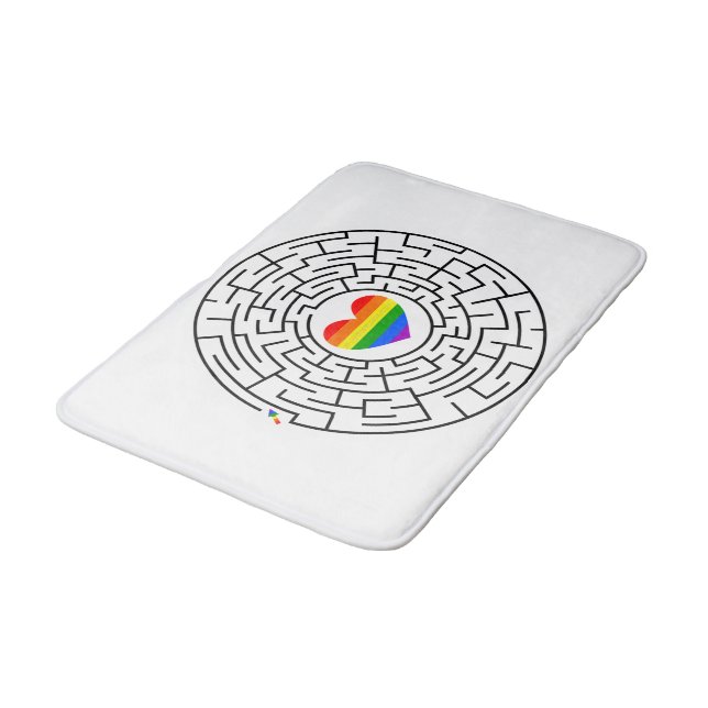 Tapete De Banheiro O prêmio de SlipperyJoe, labyri quebra-cabeça laby (Angulado)