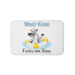 Tapete De Banheiro O que flutuar em sua zebra