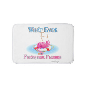 Tapete De Banheiro O que flutuar no seu Flamingo