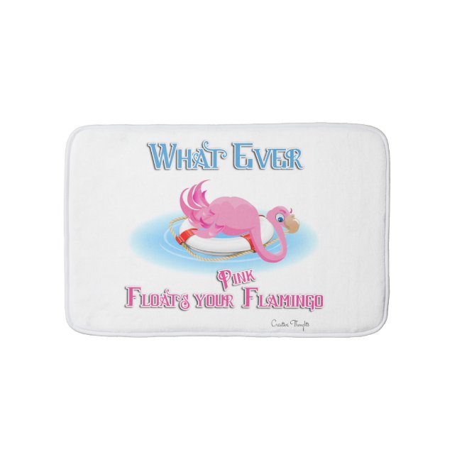 Tapete De Banheiro O Que Flutuar Seu Flamingo Rosa (frente)