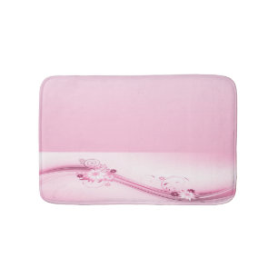 Tapete De Banheiro O rosa floresce ondas de n