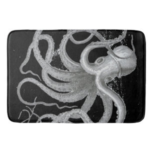 Tapete De Banheiro O vintage náutico do polvo do steampunk kraken a