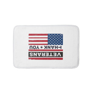 Tapete De Banheiro Obrigado Veteranos Design de Vetor de Bandeira Ang