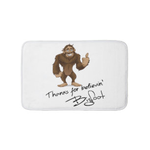 Tapete De Banheiro Obrigados para o autógrafo de Believin Bigfoot