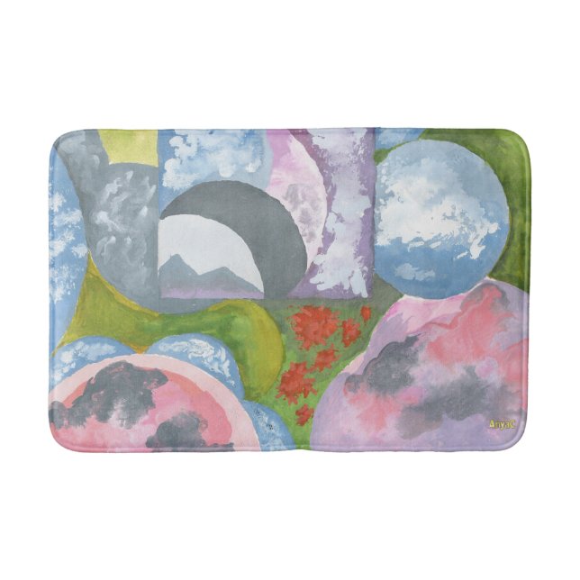 Tapete De Banheiro Observance Folk Art de AnyaC (Frente)