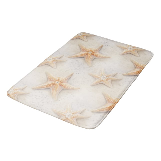 Tapete De Banheiro Oceano Creme Peach Beach Starfish (Angulado)