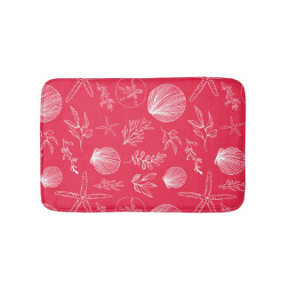 Tapete De Banheiro Oceano Elementos Costeiros Bath Mat