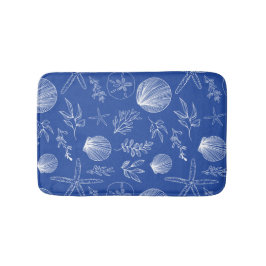 Tapete De Banheiro Oceano Elementos Costeiros Bath Mat