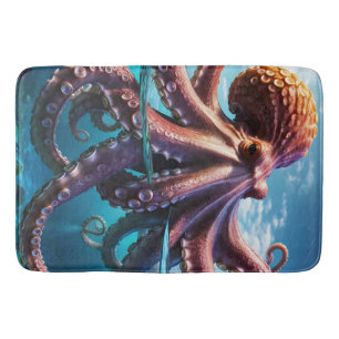 Tapete De Banheiro Octopus gigante