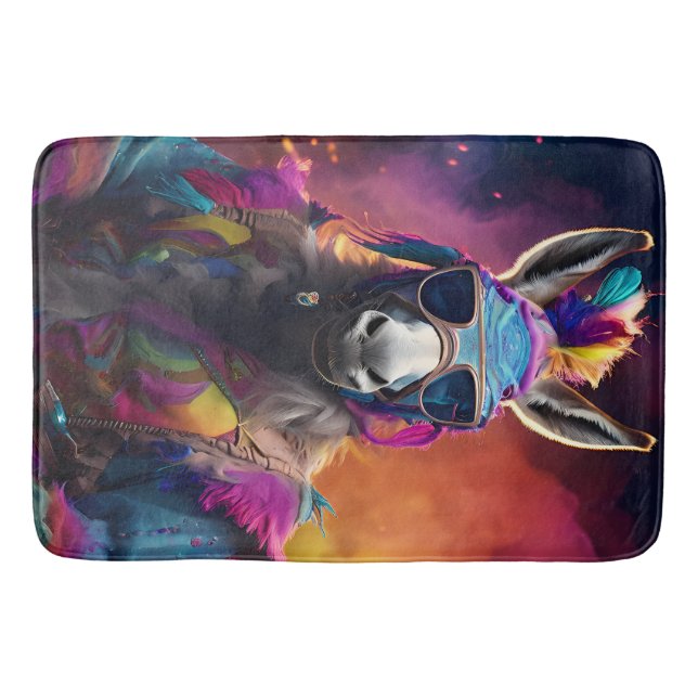 Tapete De Banheiro Óculos Azuis Funky Donkey (Frente)