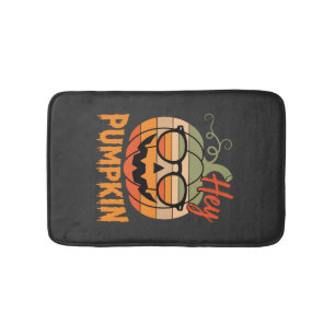 Tapete De Banheiro Óculos de Sol Hey Pumpkin Retro de Halloween