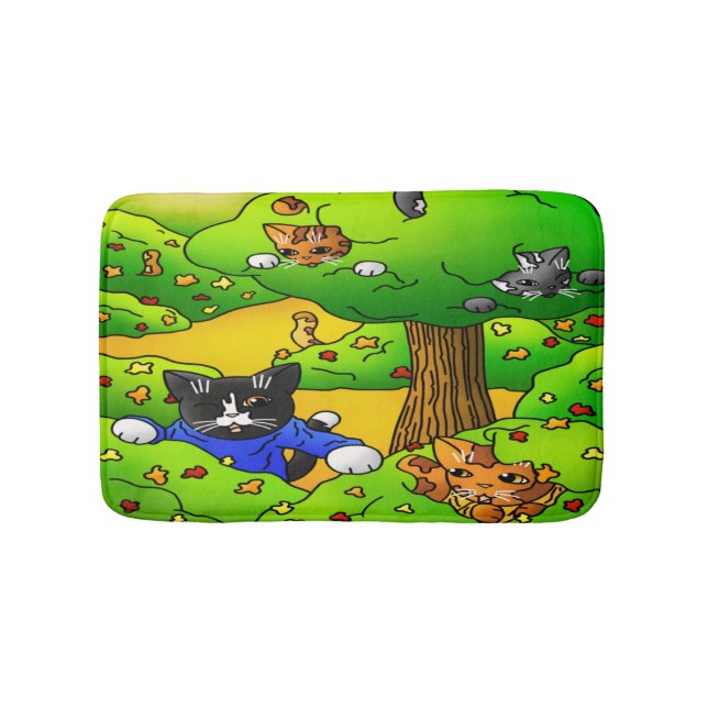 Tapete De Banheiro Ocultar e Procurar Gatos (frente)