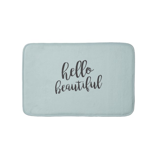 Tapete De Banheiro Olá linda Turquoise Bath Mat (frente)