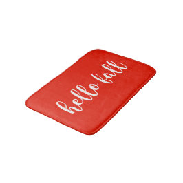 Tapete De Banheiro Olá, Queda, Escuro Quente, Tipografia de Script Ve