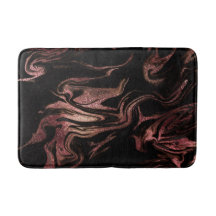 Olho de mármore preto rosa de cobre elegante