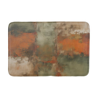 Tapete De Banheiro Olive Verde Sage Laranja Queimado Abstrato Envelhe