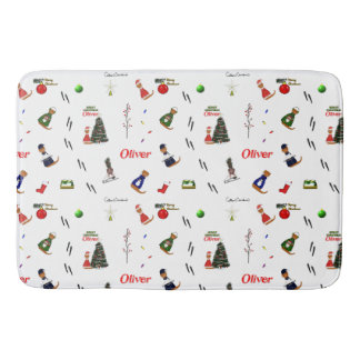 Tapete De Banheiro Oliver The Otter Christmas Random Pattern