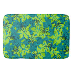 Tapete De Banheiro Olowalu Hibiscus Hawaiian Camo Tropical