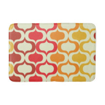 Ombre Retro Ogee em Laranja, Tangerina e Vermelho
