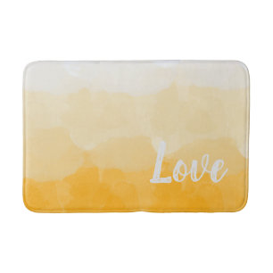 Tapete De Banheiro Ombre Saffron e Gradiente de Amor Amarelo Solar