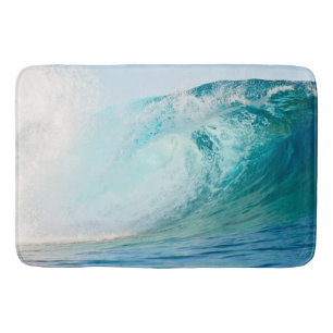 Tapete De Banheiro Onda azul do oceano Pacífico fresco quebrando