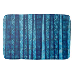 Tapete De Banheiro Onda Azul Retro Padrão Única e Legal