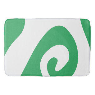 Tapete De Banheiro Onda de espiral branca e verde do mar