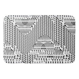 TAPETE DE BANHEIRO ONDA PRETA E BRANCA