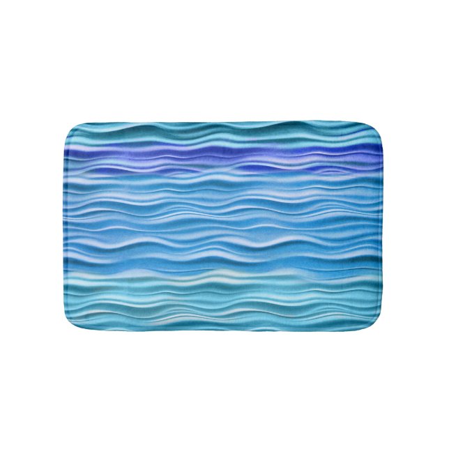 Tapete De Banheiro Ondas Aqua da PixDezines (frente)