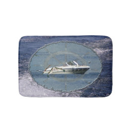 Tapete De Banheiro Ondas de Barcos Náuticos