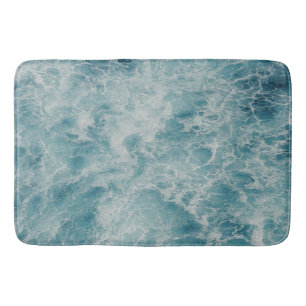 Tapete De Banheiro Ondas de Praia no Oceano Azul