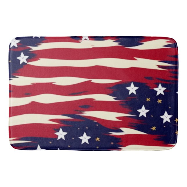 Tapete De Banheiro Ondas Patriotas (Frente)