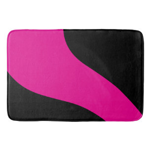 Tapete De Banheiro Ondas simples em magenta e preto