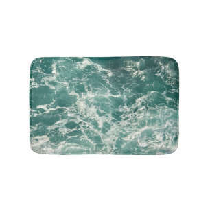 Tapete De Banheiro Ondas Verdes Azuis