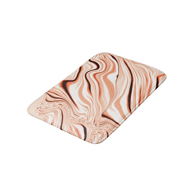 Tapete De Banheiro ondulações em tons de bege, cilindro castanho curv (Angulado)