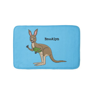 Tapete De Banheiro Óptica ilustração de canguru australiano feliz