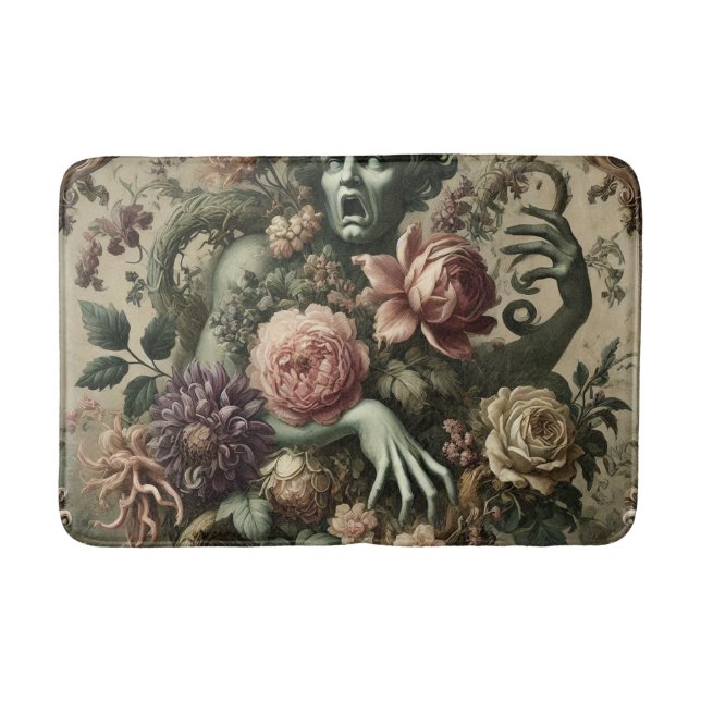 Tapete De Banheiro Opulência Óptica - Barroco Floral Gótico (Frente)