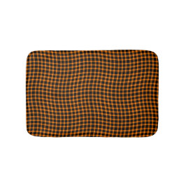 Tapete De Banheiro Orange Brown Plaid Checker Seamless Pattern