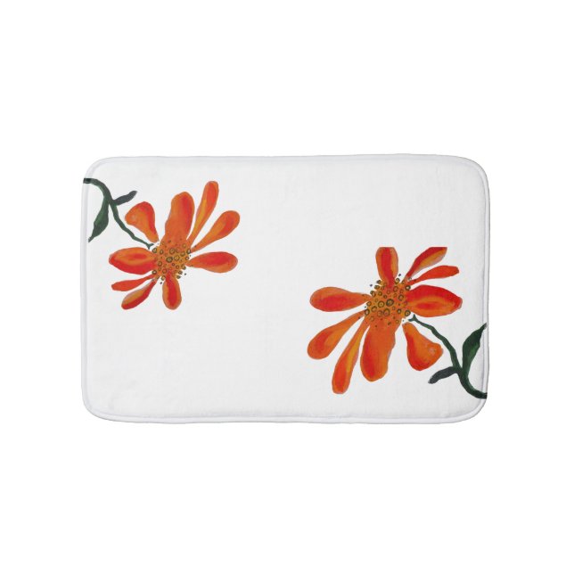 Tapete De Banheiro Orange flower by Lydia's Art Sangria (frente)