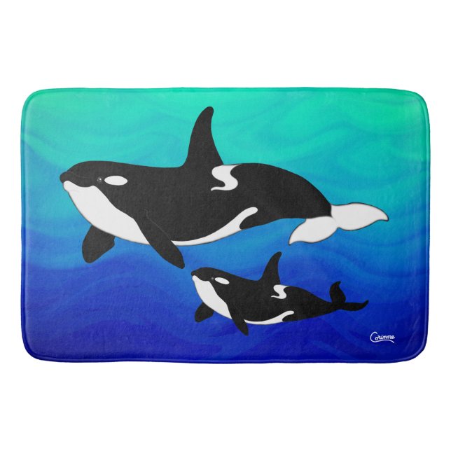 Tapete De Banheiro Orcas - Grande Bath Mat (Frente)