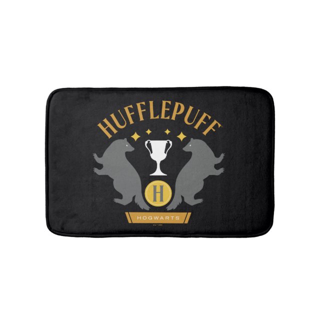 Tapete De Banheiro Orgulho da Casa HUFFLEPUFF™ com Gráfico de Texugo  (frente)