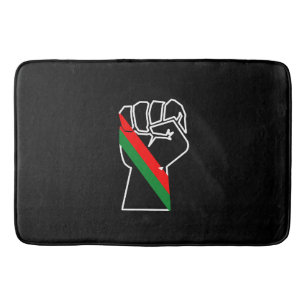 Tapete De Banheiro orgulho negro punho vermelho verde bandeira pan-af