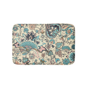 Tapete De Banheiro Oriental Paisley: Elegância Têxtil Estilizada.