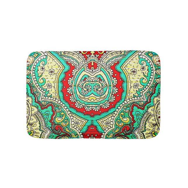 Tapete De Banheiro Ornamento arabesco neon: estilo 80. (frente)