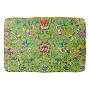 Tapete De Banheiro Ornamento Chinês Vintage Owen Jones Floral Verde