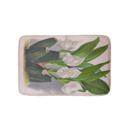 Tapete De Banheiro Orquídea Branca de Vintage Anguloa Uniflora Linden