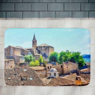 Tapete De Banheiro Orvieto Italy Hillside